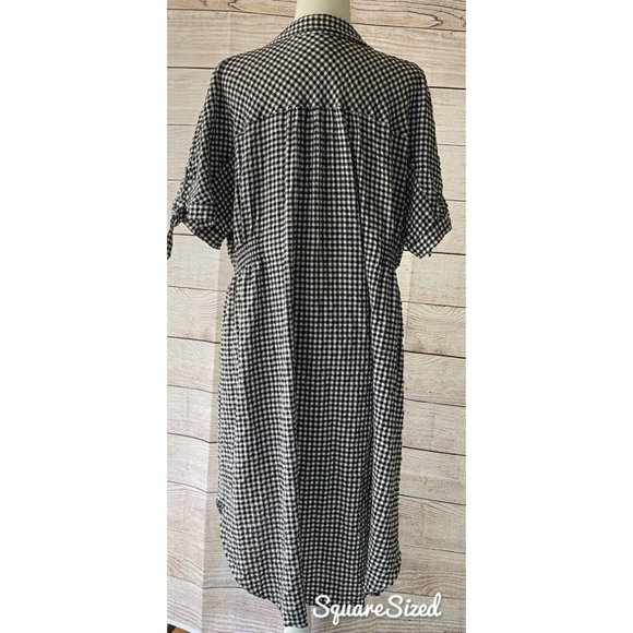 SOLDAva & Viv black and white gingham hi low dress - Picture 3 of 8